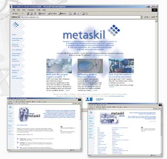 metaskil.com – updated  pages on an existing template as part of a rebranding exercise by PCDS