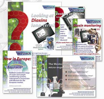 Examples of product advertising created for Westech Instrument Services Ltd