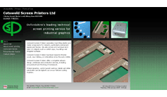 The Cotswold Screen Printers Homepage screenshot 