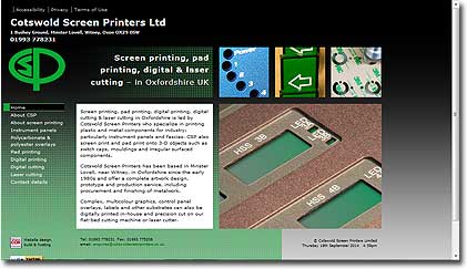 Cotswold Screen Printers' homepage
